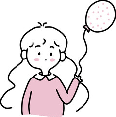baby child with a balloon