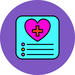 Fototapeta premium Daily Health App Multicolor Circle Filled Line Icon