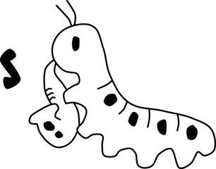 caterpillar on a white background