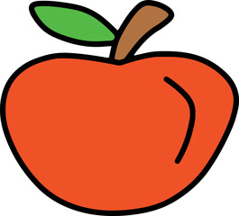 red apple illustration