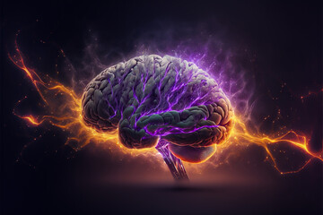 Obraz premium The power of the human mind, imagination, stregth, intelligence genius, dreamer, imagination, wonder, creation of the human brain