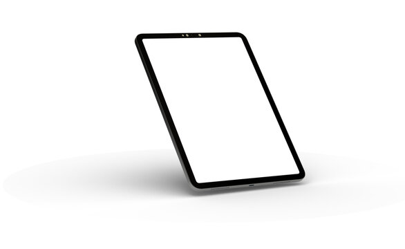 Tablet pc  computer with blank screen 3d