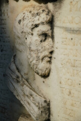 Relief on a Sarcophagus in Aphrodisias Ancient City in Aydin, Turkiye