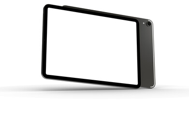 Gadgets including smartphone, digital tablet and laptop, blank screen with