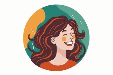 happy smiling woman, in love happy smiling joyful young girl portrait