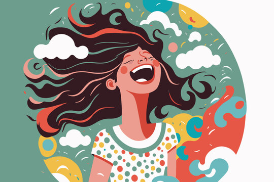 happy smiling woman, in love happy smiling joyful young girl portrait