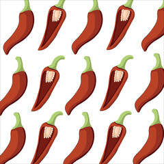 Mexican chilies. Mexican food vector. Best Mexican Dishes. Latin american food illustration.	