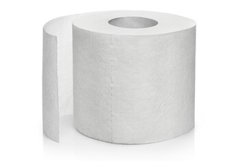 Toilet paper roll, isolated on white background