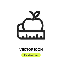 diet icon vector. Linear style sign for mobile concept and web design. diet symbol illustration. Pixel vector graphics - Vector.