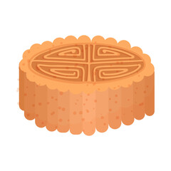 Translation Chinese Mooncake, Happy Mid Autumn Festival Cakes has various patterns. Vector illustration isolated on white background