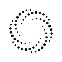 Round abstract frame for logo design. Isolated on whitebackground vector icon.