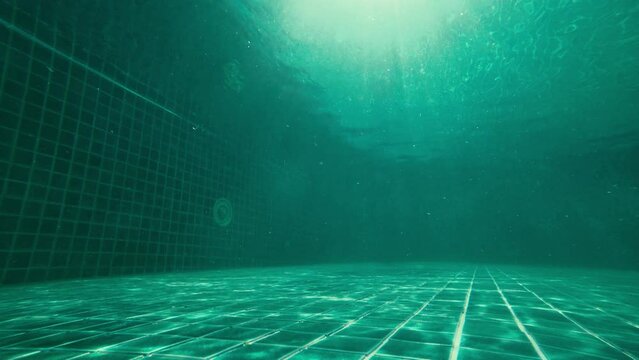 Diving into a first-person pool with underwater swimming