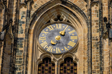 Obraz premium Chapel of the Gothic Catholic Cathedral of St. Vitus, Wenceslas and Vojtech in Prague Castle. Background