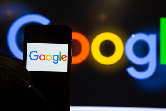 Syktyvkar, Komi, Russia, December 21, 2022, Google logo.A search engine on the Internet.