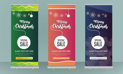 Christmas roll up banner design