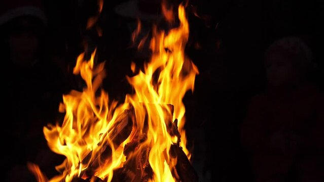 Fire flames and sparks in slow motion