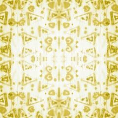 White Batik. Gold African Aztec. White Batik.