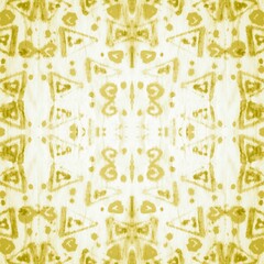 White Batik. Gold African Aztec. White Batik.