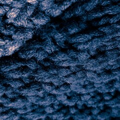 Texture Knitting. Blue Knitted. Bright Knit
