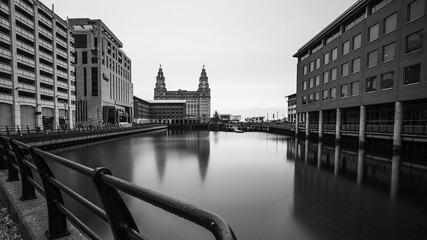 Princes Dock framing the Liver Building