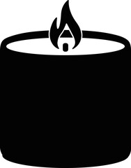 Candle Flame Graphic Wick Glowing Burning Scented