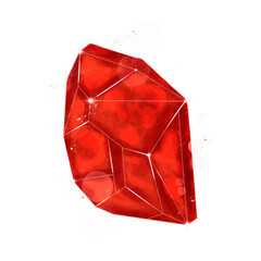 Luxury Red Ruby Gemstone Illustrations 