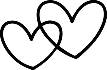 Double Heart Love Decoration Couple Valentines Day