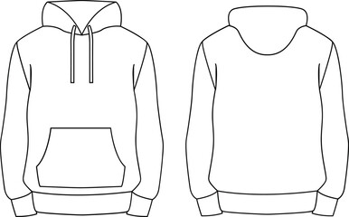 Hoodie Apparel Blank Fashion Graphic Template Illustration