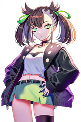 Manga Mangagirl Comic Anime Asiatisch Grafik Cartoon Generative AI Digital ART Illustration Backdrop Hintergrund Cover