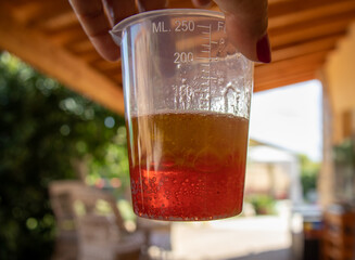 Lava Lamp Formation Experiment Result