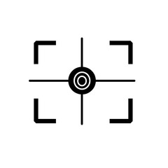 Gun Sight Crosshairs Bullseye Isolated Vector Illustration