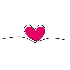 Heart hand drawn icon