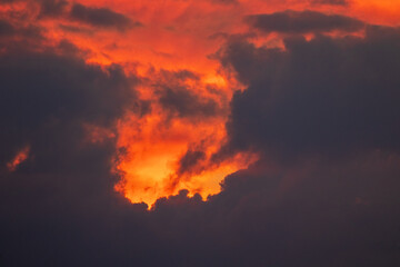 sky with clouds  and lots of colours at sunset