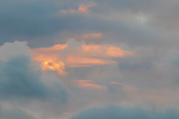 sky with clouds  and lots of colours at sunset