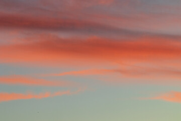 sky with clouds  and lots of colours at sunset