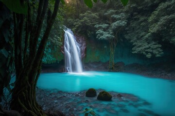 Rio Celeste waterfall, Tenorio National Park, Costa Rica