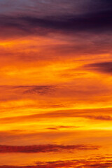 clouds in the sky over sunset