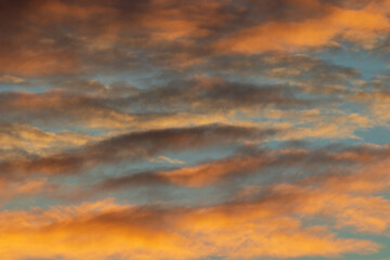 clouds in the sky over sunset