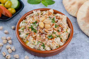 Fatteh with hummus