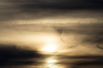 clouds in the sky over sunset