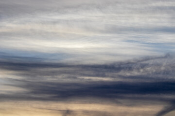 clouds in the sky over sunset