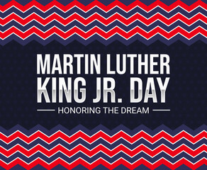 Honoring the dream patriotic background, Martin Luther King Jr. Day wallpaper design. Black lives concept backdrop