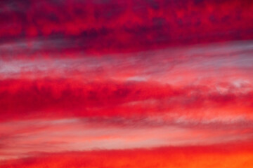 clouds in the sky over sunset