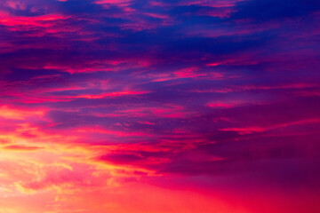 clouds in the sky over sunset