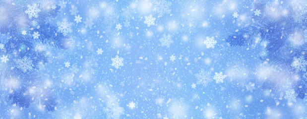 Snowflakes background. winter weather.Holiday Winter Backdrop With Glow and Overlay Effect. Shining winter snowflakes.