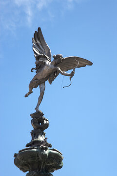 Eros Statue in Piccadilly Circus, London, England