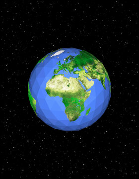 Geodesic Globe in Space, Africa