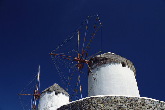 Windmills and Sky, Mykonos, Greece