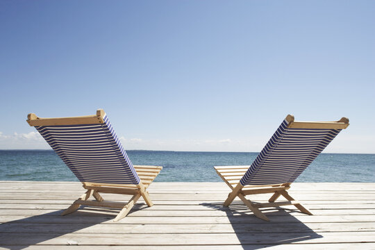 Pair of Deck Chairs on Deck