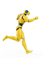 cyber tiger is running side view